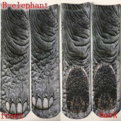 Ankle Socks Photo Print Elephant